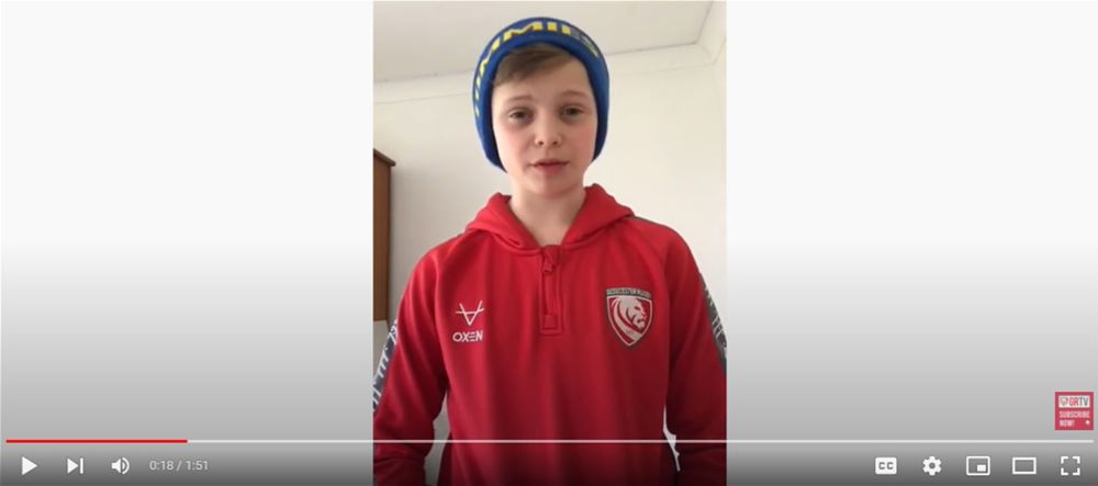 Toby in Year 7 Reports for Gloucester Rugby