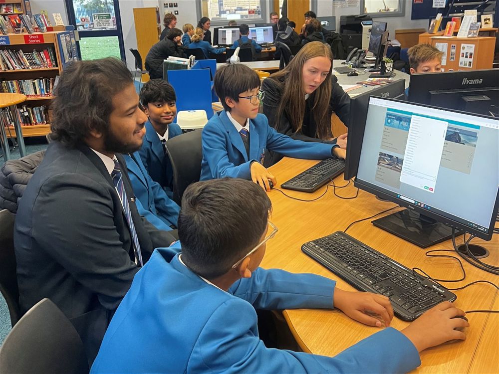 Year 13 Students Support Year 7 Pupils - Image