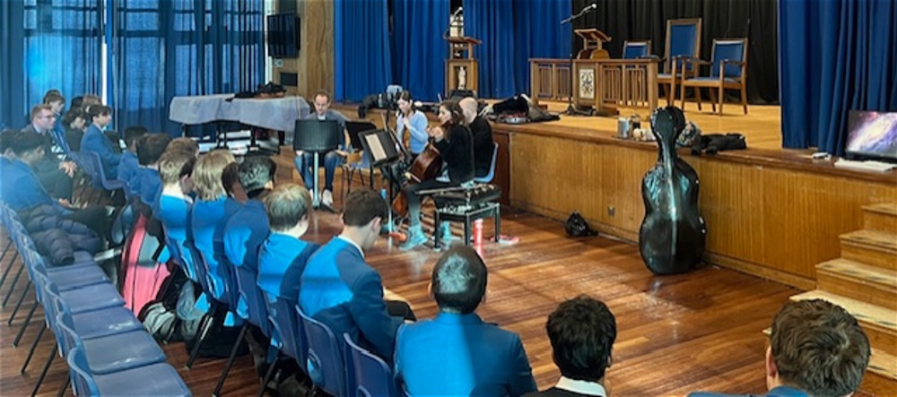 Renowned String Quartet Visit Music Students