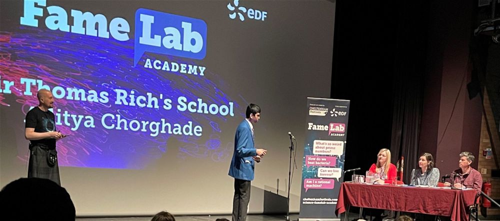 Aditya Wins Gloucestershire FameLab STEM Final