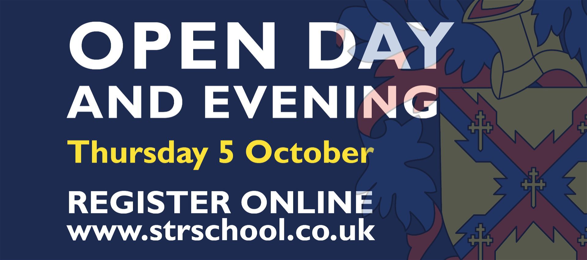 Open Day and Evening 5 October - Registration Open