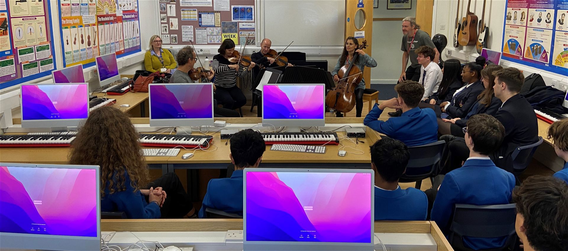 Students Enjoy a Masterclass with Internationally Famous String Quartet 