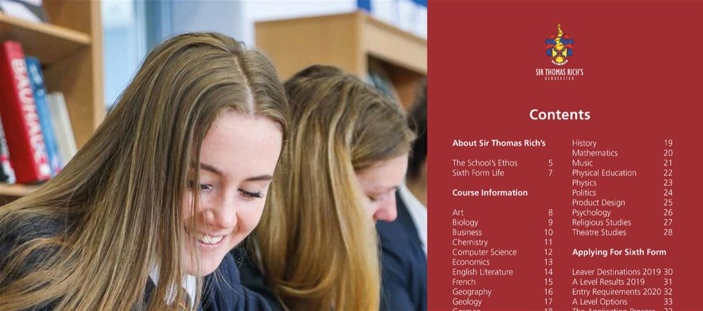New Sixth Form Prospectus Available Now