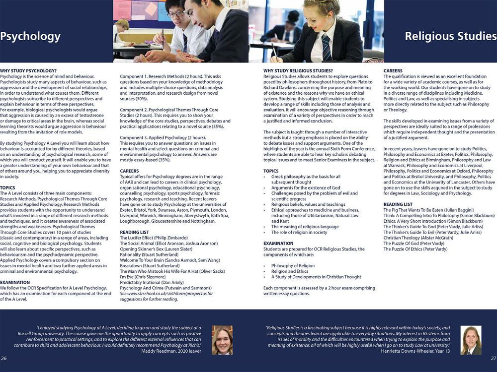 New Sixth Form Prospectus Available Online - Image