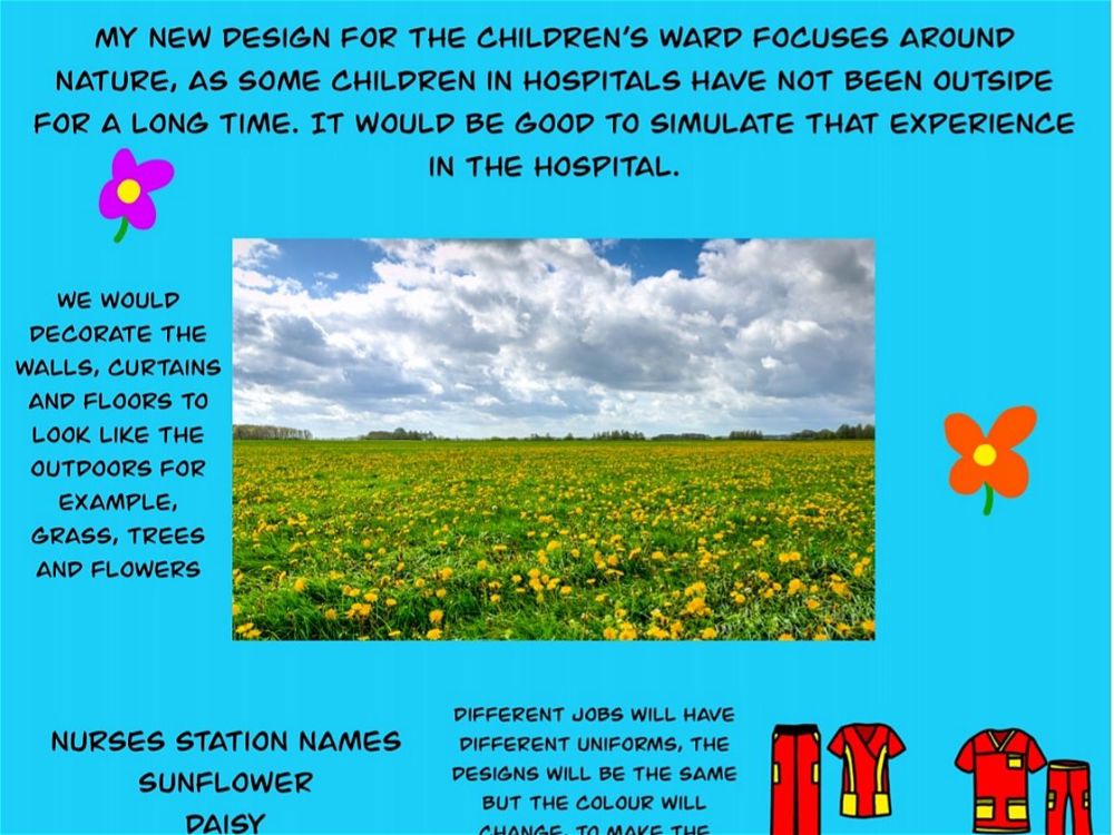 Our pupils' entries for the Gloucester Royal Hospital's ward design competition! - Image