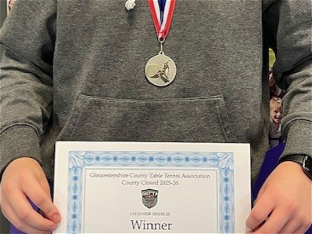 Toby Wins County U15 Table Tennis Championship - Image