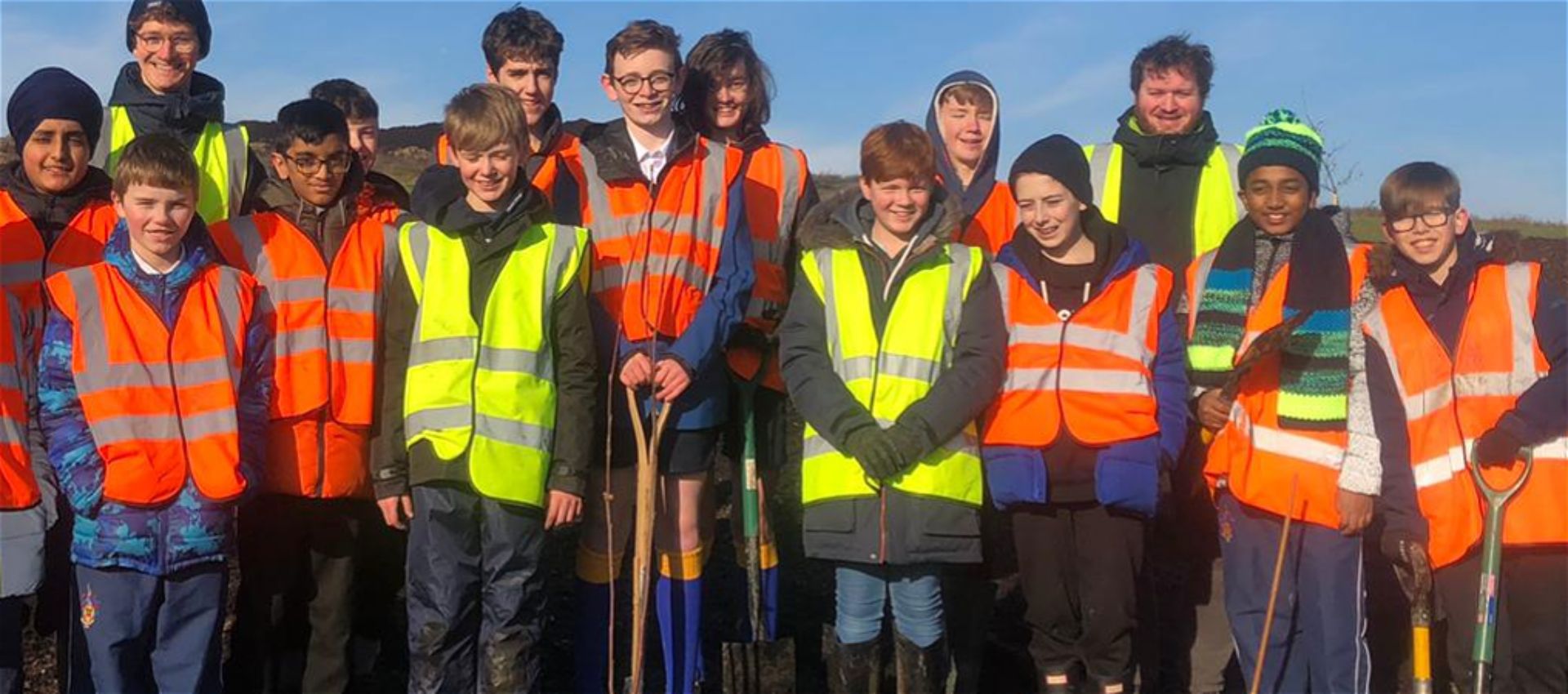 Eco Club Students Plant Trees on Landfill Site
