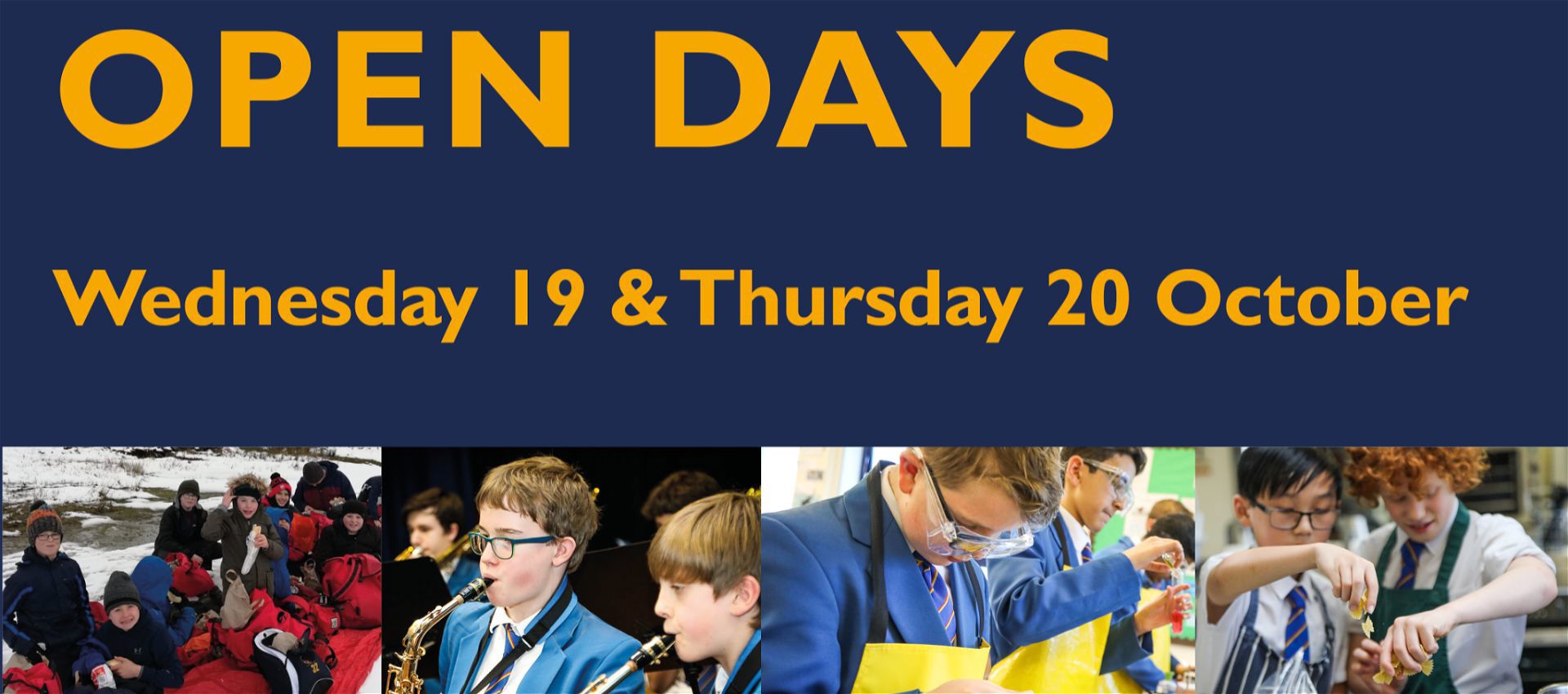 Open Days 19 and 20 October